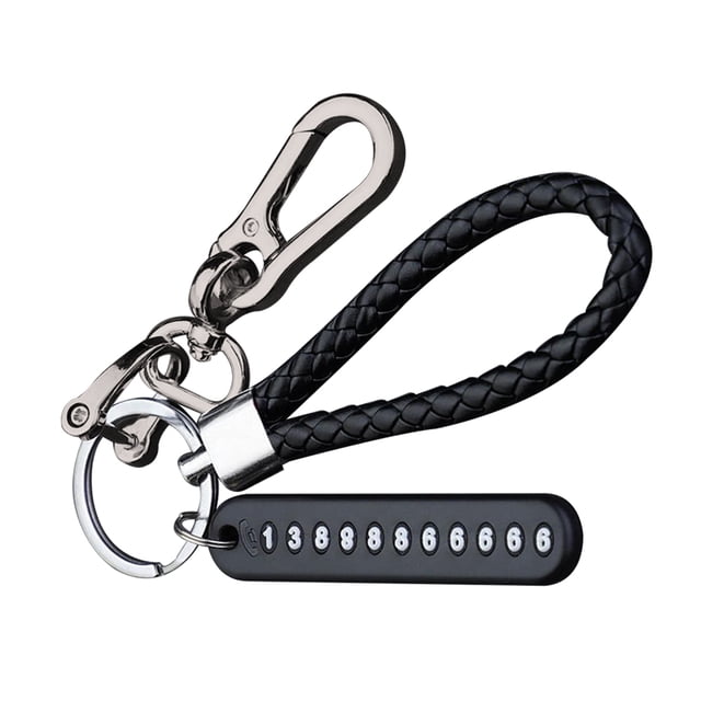 Kenally Llaveros antipérdida, llavero de coche de acero inoxidable, llavero de tarjeta de número de teléfono para regalo de fiesta, accesorios de Automoción decorativa y accesorios No.05 Kenally VI000542-05