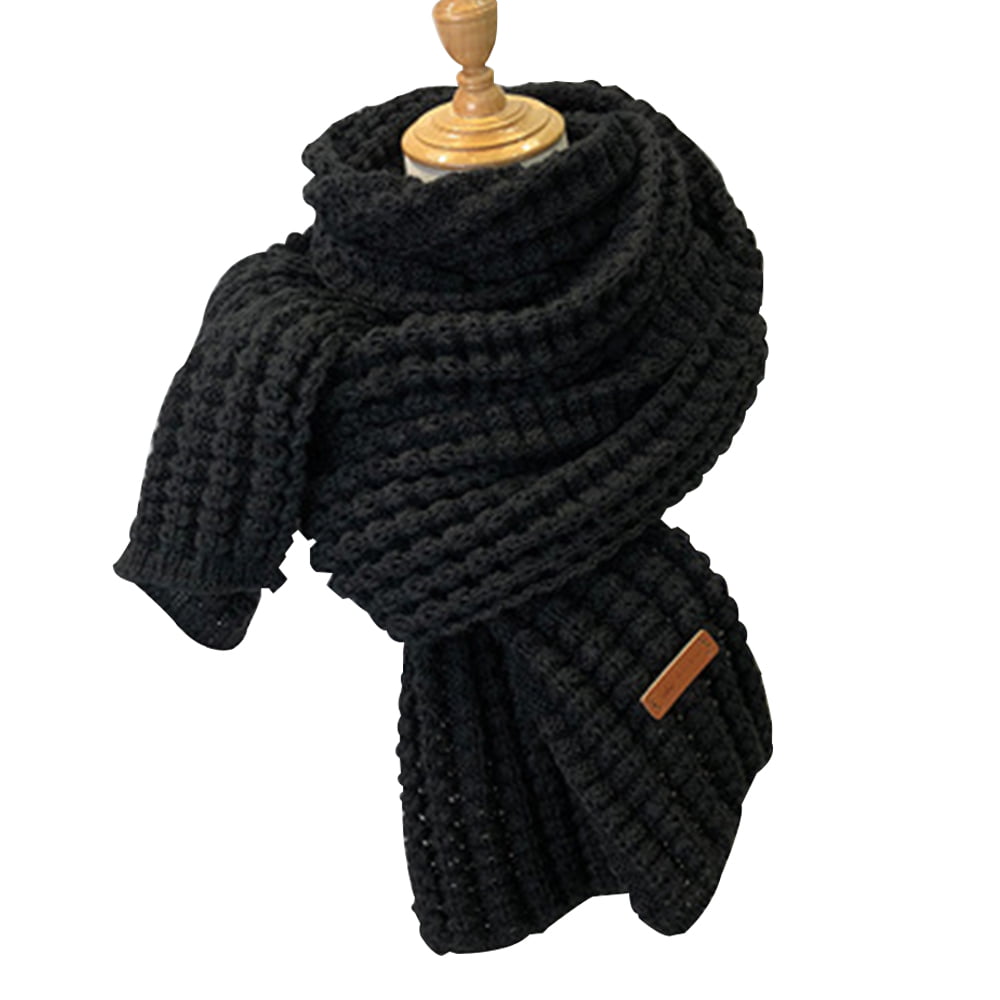 Men's Over size Blanket Scarf Striped Tassel Shawl Wrap Cozy Pashmina Black 