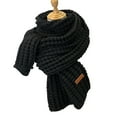 thumbnail image 2 of Women's Shawl, Winter Warm Large Scarf, Woolen Scarf, Thickened Black, 2 of 4