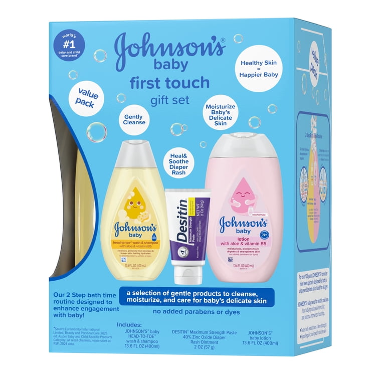 Johnson's Baby First Touch Gift Set Baby Bath and Skin Care