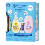 Johnsons Baby First Touch Gift Set, Baby Bath & Skin Products, 3 Items