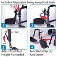 thumbnail image 2 of Healthline Drive Wheelchair Foot Rest Replacement, Wheel Chair Swing Away Legrests with Plastic Footplates, Drive Wheelchair Foot Rest Universal Replacement Parts for Healthline, 2 of 5
