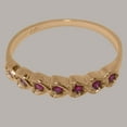 thumbnail image 6 of LBG British Made 9k Rose Gold Genuine Natural Ruby Womens Eternity Ring - 33 size options - Size 5.5, 6 of 9