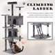 thumbnail image 5 of LINJHA Duty Cat Tree Tower, 70" Tall Cat Tower for Indoor Cats with Cat Scratching Post with Bed, Cat Condo, Hanging Ball, Multi-Level Cat Climbing Tower Cat Trees Furniture-Ashy-1, 5 of 14