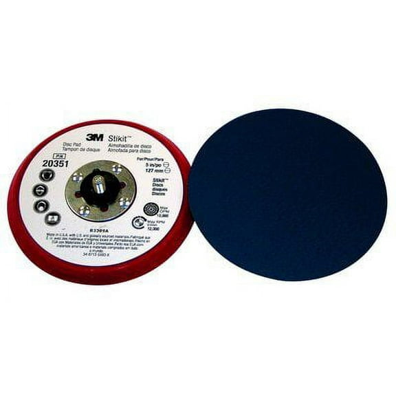 3M 20351 203 Series Hook and Loop 5 in. Regular Low Profile Disc Pad