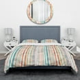 thumbnail image 2 of Designart 'Grunge Line' Mid-Century Modern Bedding Set - Duvet Cover & Shams, 2 of 4
