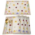 thumbnail image 1 of CNKOO 4Pcs Spring/Summer Cotton Linen Placemats Kitchen Country Style Placemats 13X19In (4Pcs), 1 of 4