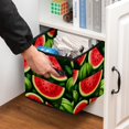 thumbnail image 5 of Watermelon Large Capacity Foldable Storage Box Basket with Handle for Clothes Storage - 10.8"x10.5"x10.6, 5 of 6