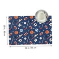thumbnail image 2 of DouZhe Polyester Placemats Set of 4, American Team Sports Pattern Heat Resistant Place Mats for Dining Table, 12" x 18", 2 of 7