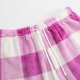 thumbnail image 5 of Samickarr Fleece Shorts for Women Trendy Drawstring Elastic Waist Soft Comfort Warm Pajama Shorts Plaid Printed Casual Homewear Loungwear Shorts, 5 of 5