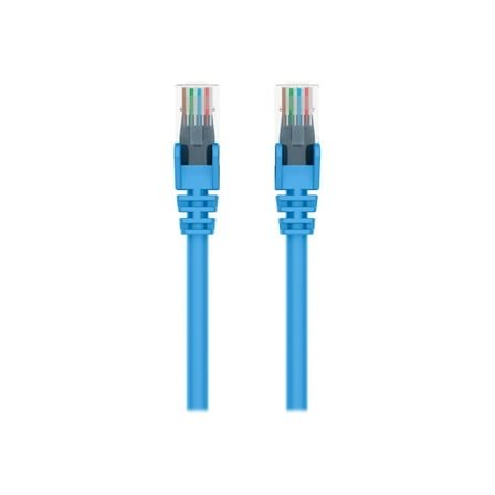 Belkin 25ft CAT5e Ethernet Patch Cable Snagless, RJ45, M/M, Blue - Patch cable - RJ-45 (M) to RJ-45 (M) - 25 ft - UTP - CAT 5e - molded, snagless - blue - for Omniview SMB 1x16, SMB 1x8; OmniView SMB CAT5 KVM Switch
