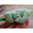 thumbnail image 4 of Certified Yellow Green Burma 100% Natural A Jade jadeite Pendant Frog Toad Lotus Flower Leaf Necklace 639368 TN, 4 of 10