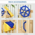 thumbnail image 4 of Outsunny Wooden Toddler Playground with Baby Swing Set, Ages 1.5-4,Natural, 4 of 9