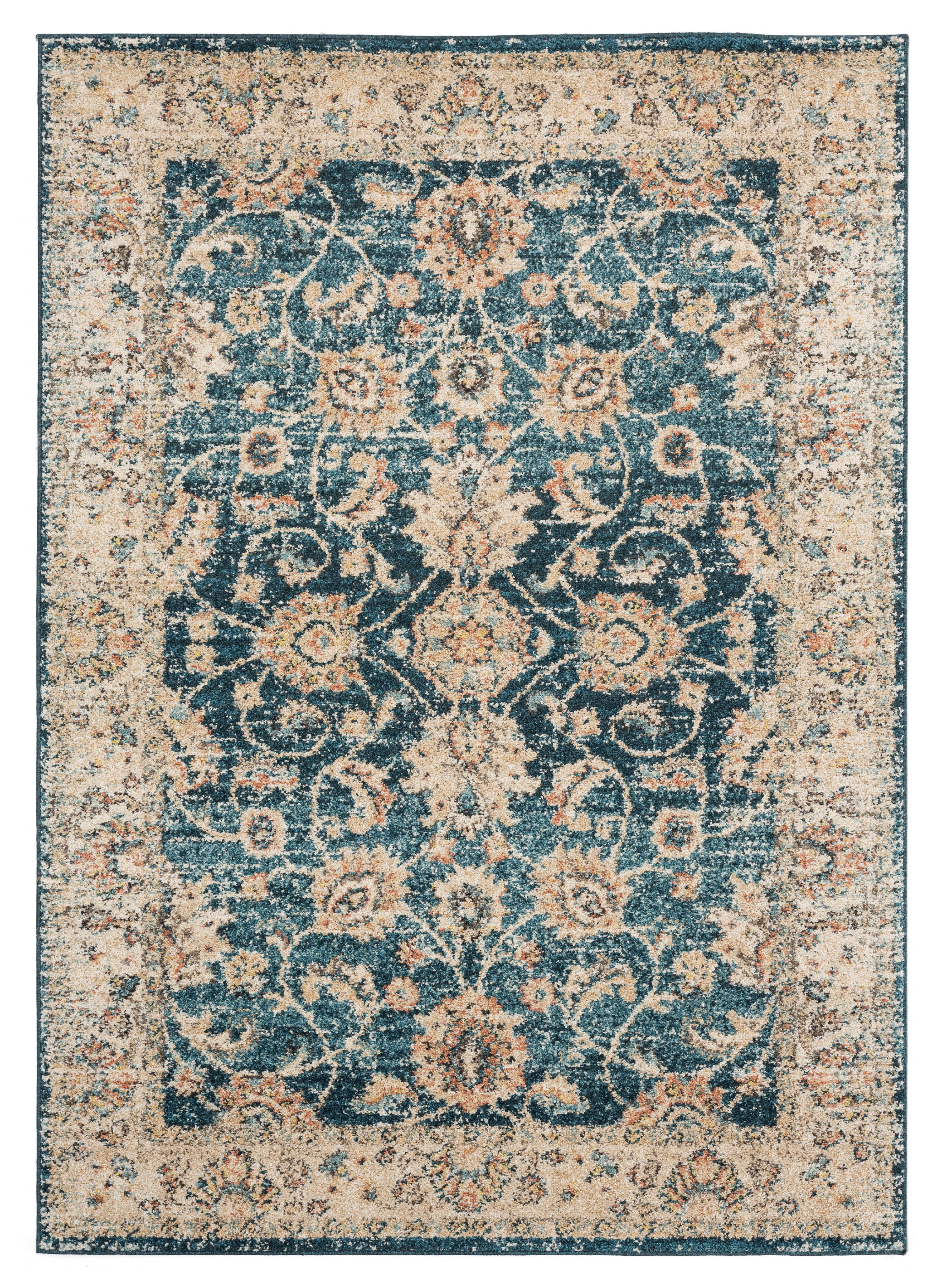 United Weavers Storybrooke Willow Oriental Cerulean Woven Olefin/Frieze Area Rug or Runner