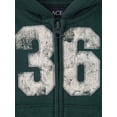 thumbnail image 2 of The Children's Place Baby And Toddler Boys Active Long Sleeve Varsity Premium Fleece Zip Up Hoodie, Sizes 6M-5T, 2 of 3
