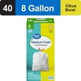 thumbnail image 3 of (6 pack) Great Value Citrus Burst 8-Gallon Medium Drawstring Trash Bags, 40 Count, 3 of 8