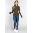 thumbnail image 4 of TheLovely Women's & Juniors Casual Long Sleeve Crew Neck Thermal T-Shirts Top, 4 of 4