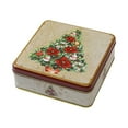 thumbnail image 2 of Christmas Vintage Tin Gift Box, 6.81X6.81X2.36in Sealed Metal Storage Organizer for Candy Cookies Snacks, 4 Festive Snowman Tree Patterns Decorative Holiday Treat Box, 2 of 6