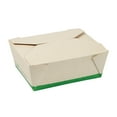 thumbnail image 5 of Sustain 45 oz Rectangle Bamboo Paper #8 Bio Box Take Out Container - with PLA Lining, Compostable - 6 3/4" x 5 1/2" x 2 1/2" - 50 count box, 5 of 11
