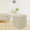 thumbnail image 4 of Square Foot Rest Ottoman Covers foot stool cover Decorative Footstool Slipcover Milky White, 4 of 8
