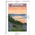 thumbnail image 5 of Art.com Wisconsin - Lake and Bear Family Art Print by Lantern Press, White Frame Wall Art, 17" x 23", 5 of 5