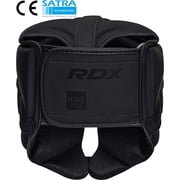 RDX Headgear for Boxing, Training, Grappling, Muay Thai, Padded Head Protector, Black, XL