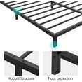 thumbnail image 4 of GAOMON 10 Inch Bed Frame, Low Queen Metal Platform Bed Frame Support Mattress Foundation,Heavy Duty Full Platform Metal Bed Frame with Metal Slats, Easy Assembly, Noise Free, Black, 4 of 6
