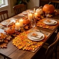 thumbnail image 5 of Maple Leaf Placemat, Autumn Artificial Leaves Decoration for Home, Thanksgiving Halloween Centerpieces for Tables Decoration (1Pc), 5 of 8