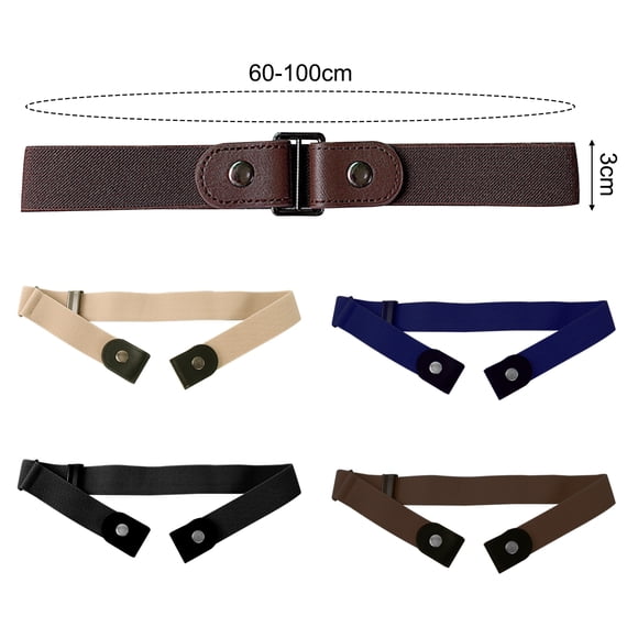 Apuakthei Zulbceo Cinturón sin hebilla para hombre, sin hebilla, elástico, unisex, ajustable, invisible, para pantalones vaqueros, negro, se adapta a tallas de pantalón 30-48