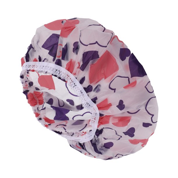 Gorro de corazón para mujeres 1 Pc de Unique Bargains para baño, negocios, viajes, vacaciones, hotel, azul rosa, EVA