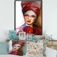 thumbnail image 2 of Designart 'Portrait of Young African American Woman I' Modern Framed Canvas Wall Art Print, 2 of 5