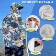 thumbnail image 4 of SEANATIVE Men's UV Protection Sun Hoodie Long Sleeve Fishing Tops Hiking Running Shirt Multi-Use Outdoor Sports Casual Top Summer Fall Outfits for Men, XL, Sea Turtle Starfish Blue White, 4 of 7