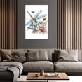 thumbnail image 2 of ZHONGYUTONG Dragonfly Canvas Wall Art for Bathroom Watercolor Dragonfly Pictures Wall Decor Home Painting Framed (24.00" x 36.00"), 2 of 5