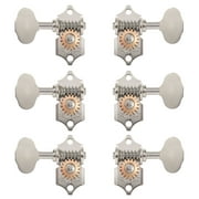 Waverly Guitar Tuners with Butterbean Knobs for Solid Pegheads, Nickel, 3L/3R