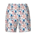 thumbnail image 4 of Lsque Mens Swim Trunks American Gnomes Pattern - Bathing Suit Compression Liner - Beach Swim Shorts Swimwear - (S-3XL) - Stretch Quick Dry -XX-Large, 4 of 9