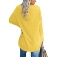 thumbnail image 4 of Kaprioy Color Block Sweatshirts for Women Fall Fashion Clothes Trendy Hoodies Long Sleeve Pullover Going Out Tops Yellow, XXL, 4 of 5
