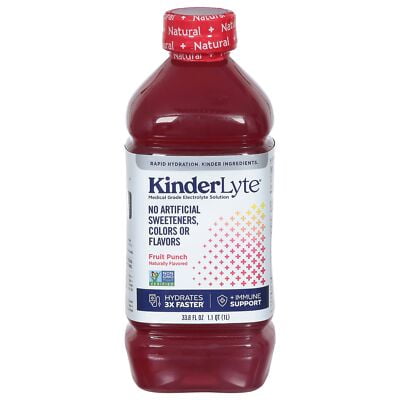 (Pack Of 6) Kindlyte Electrolyte Solution Fruit Punch 33.8 Fl Oz