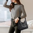 thumbnail image 3 of Bolso de hombro suave para mujer, bolso con correa ajustable, bolso para axilas de múltiples capas para negro Yuyangstore Bolsas de hombro, 3 of 5