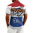thumbnail image 5 of 2026 Soccer Cup Jersey for Men, Polo Collar Short Sleeve National Flag & Ball Graphic Top - Breathable Fan Shirt for Match Day & Casual Wear Blue M, 5 of 5