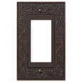 thumbnail image 1 of Amerelle 43RVB English Garden Cast Metal Wallplate 1 Rocker Light Switch Aged Bronze, 1 of 1