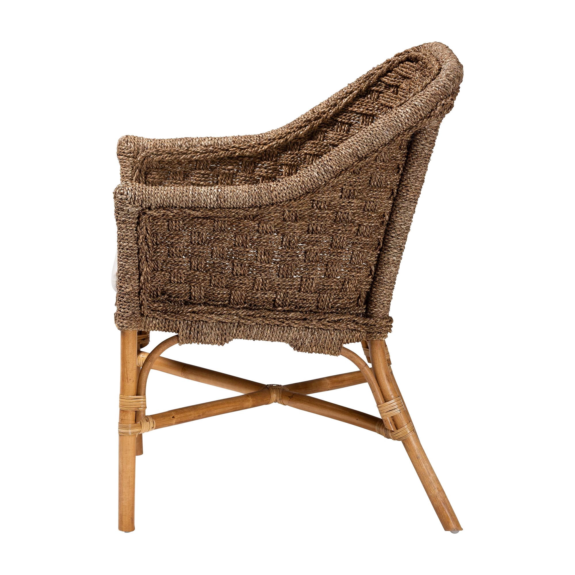 bali & pari Luis Boho Arm Chair, Natural Seagrass