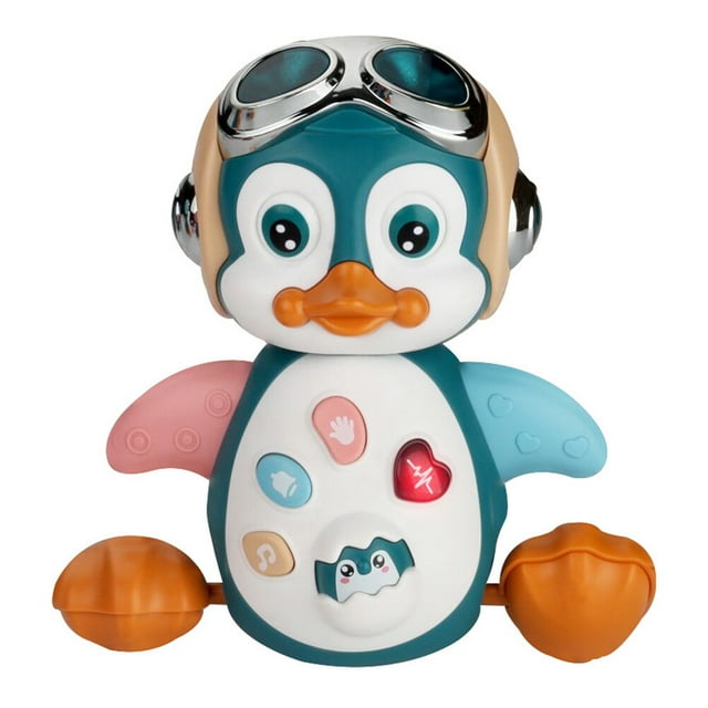 1 pieza de luz de lámpara eléctrica, juguete de pingüino de baile musical, juguete educativo (color aleatorio)