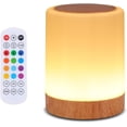 thumbnail image 2 of Lámpara de mesa táctil, 13 colores  y 5 niveles de brillo, lámpara de escritorio recargable por USB, lámpara de noche regulable con  remoto y cambio de color RGB, lámpara portátil para, 2 of 8