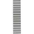 thumbnail image 3 of SAFAVIEH Beach House Henry Striped Indoor/Outdoor Area Rug, Light Grey/Charcoal, 4' x 4' Square, 3 of 10