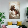 thumbnail image 6 of Jesus Christ Wall Art - Jesus Healing Woman - Jesus Kissing Woman's Forehead Bible Painting Poster Decorative Painting Canvas Wall Art Living Room Posters Bedroom Painting 12x18inch(30x45cm), 6 of 6