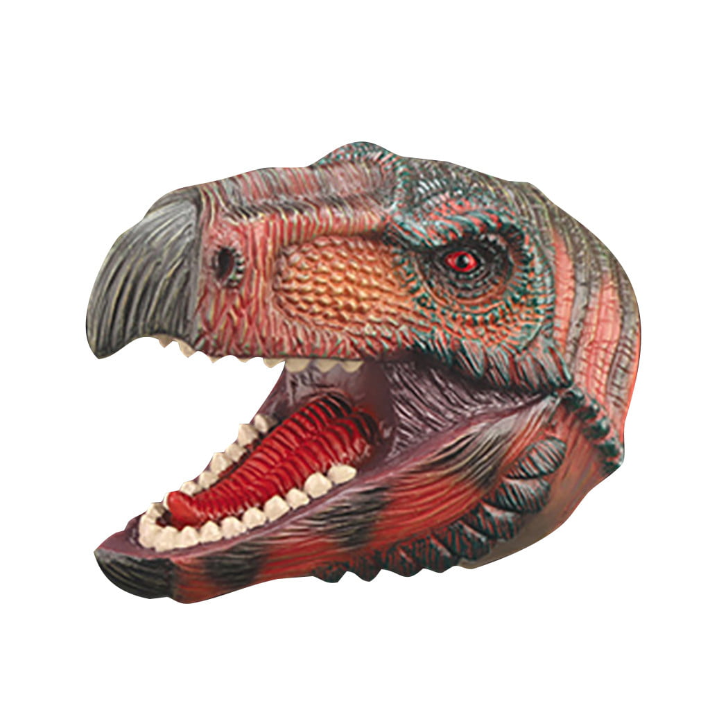 Dinosaur Hand Puppets Role Play Realistic Spinosaurus Head Gloves Soft Toys 