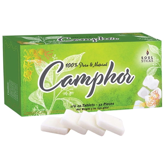 Tabletas de alcanfor Soul Sticks, alcanfor natural, 150 g (32 tabletas)