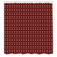 thumbnail image 2 of Ambesonne Geometric Shower Curtain, Modern Circles Art Rounds, 69"Wx84"L, Burgundy White, 2 of 4