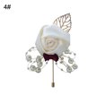 thumbnail image 2 of Windfall Men's Lapel Pin Lapel Flower Pins Boutonniere Pin Handmade Rose Lapel Pin for Suit Wedding Groom, 2 of 8