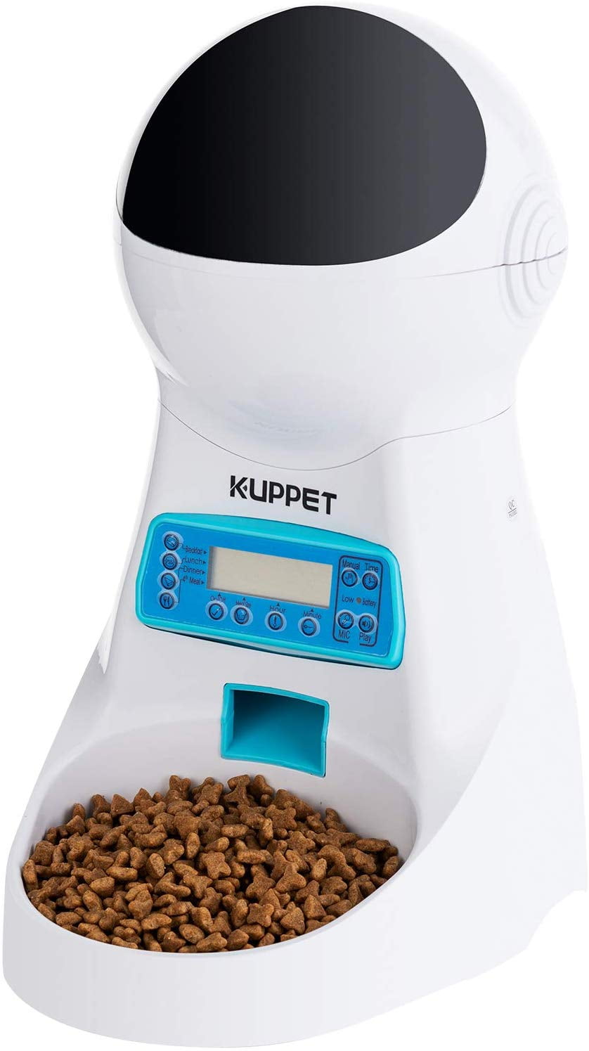 KUPPET Automatic Cat Feeder Pet Dog Food Dispenser Feeder 3L for Small